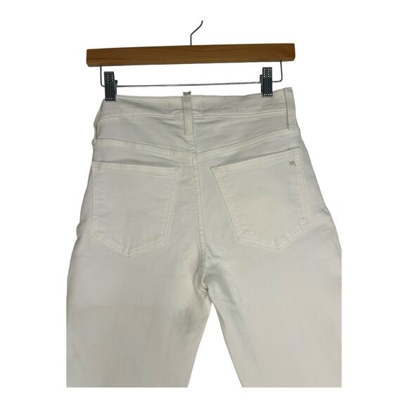 NWT Madewell Mid Rise Kick Out Jean Womens Size W 25 White Bootcut [FLAW] - Picture 12 of 12